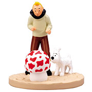 Adventures of Tintin Shooting Star Mushroom Scene Statue